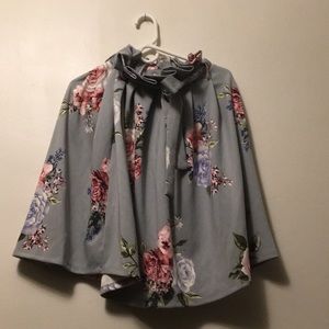 Blue Floral Skirt